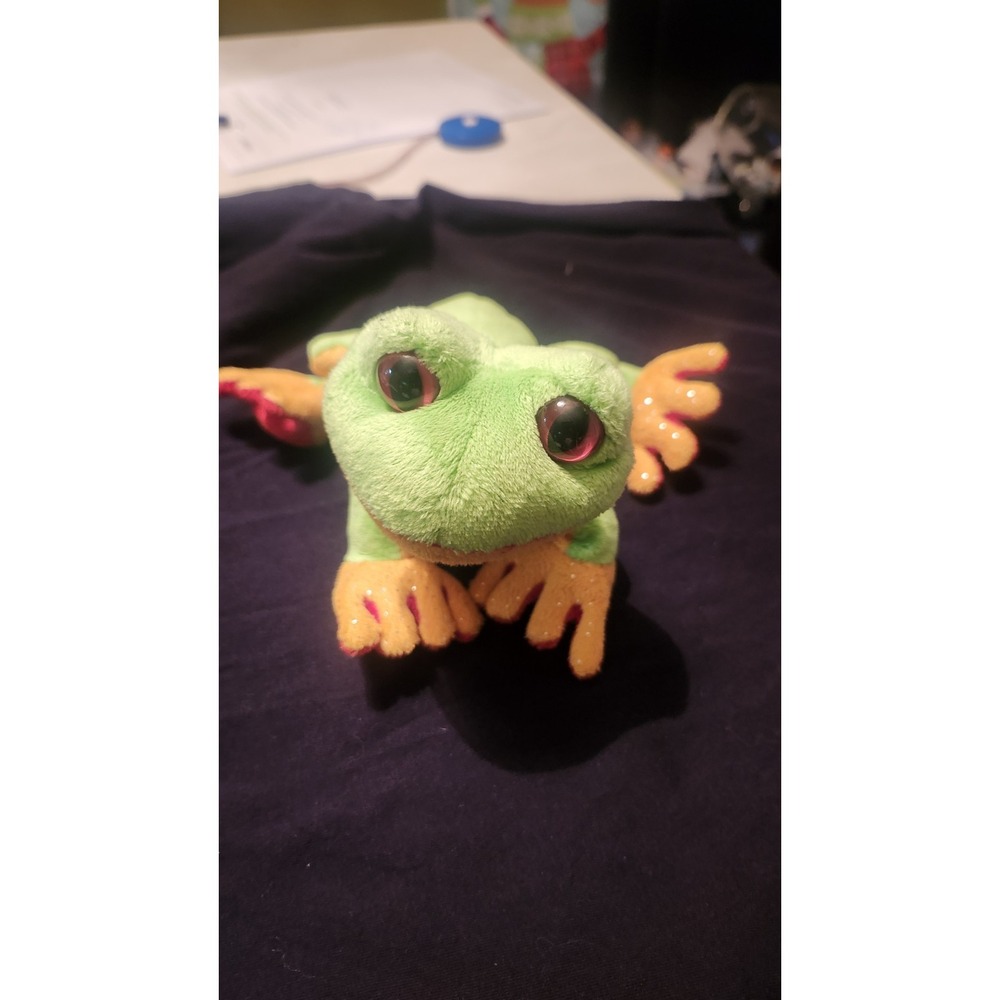 Ganz Lil Kinz HS109 Green Gold Tree Frog Plush 6 in Webkinz